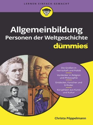 cover image of Allgemeinbildung Personen der Weltgeschichte f&uuml;r Dummies